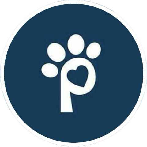 Sponsor logo: a white paw print with a heart on a navy circle